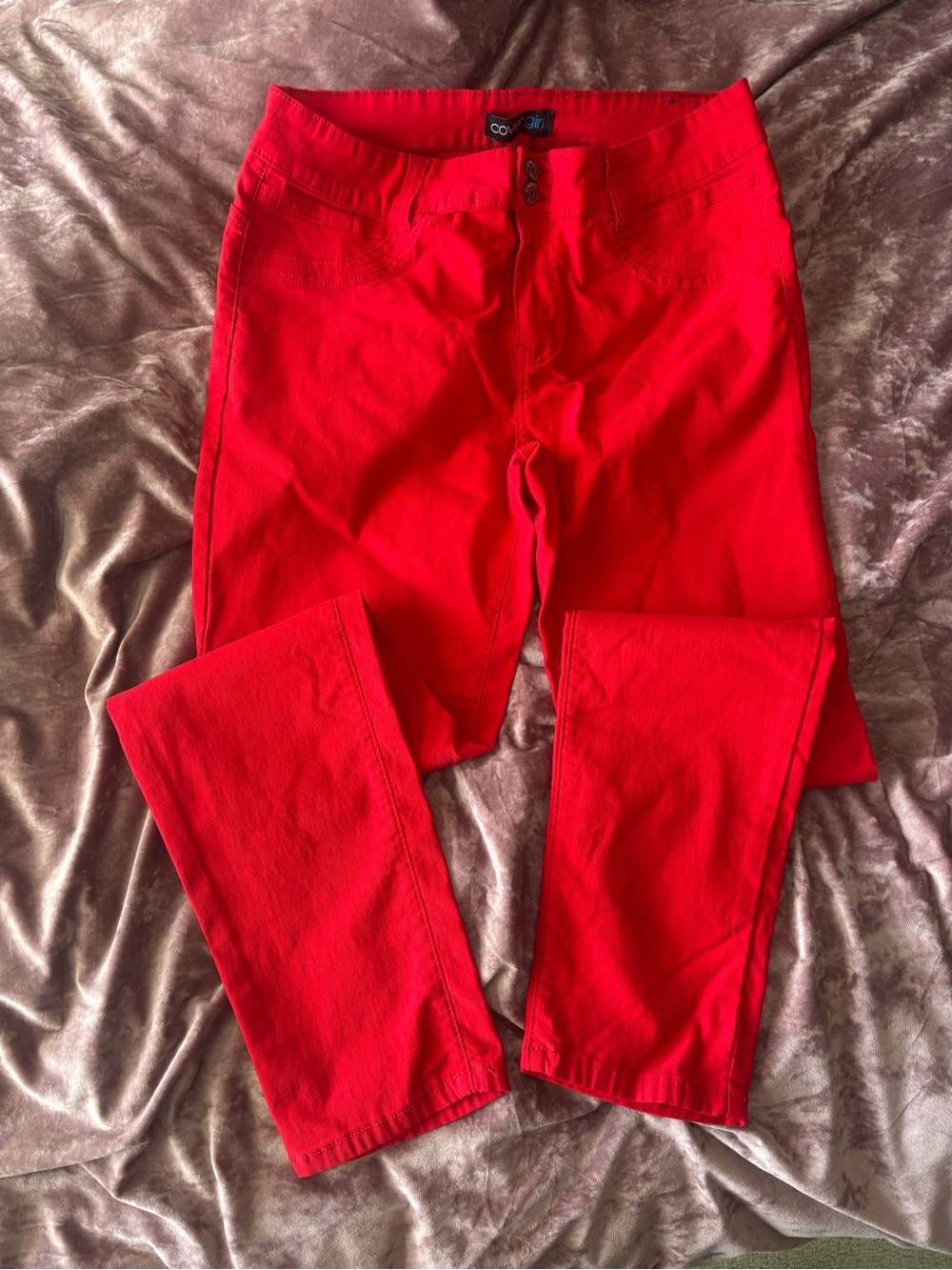 14W COVERGIRL Women's Red Stretch Pants